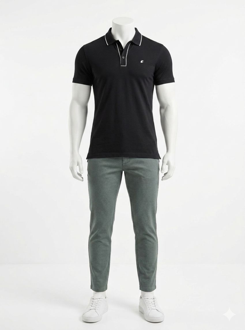Polo TECH FIT negro de Dos Galgos