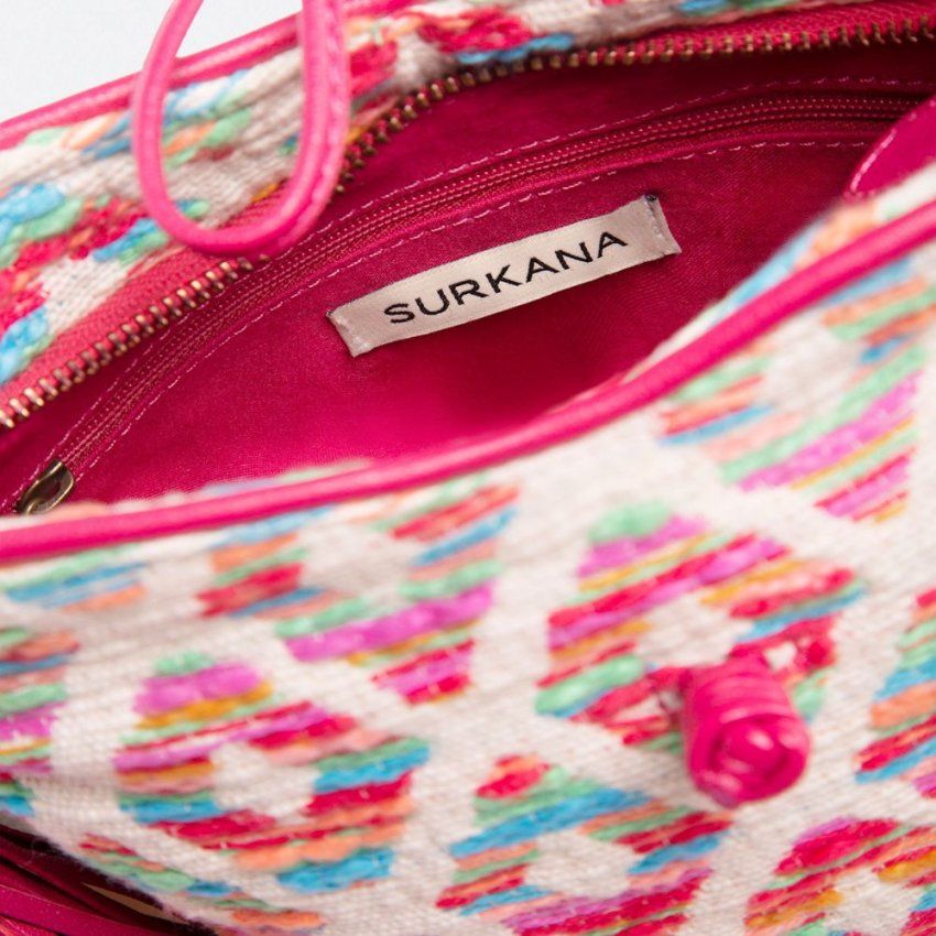 Bolso rombos multi color de Surkana