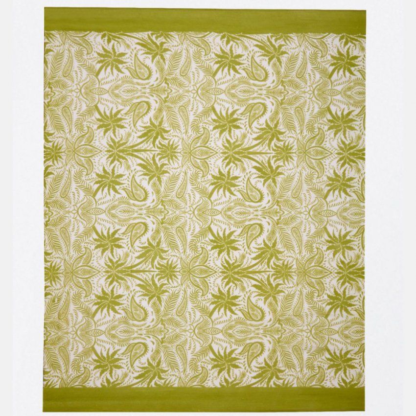Pañuelo estampado verde pistacho y crudo de Surkana