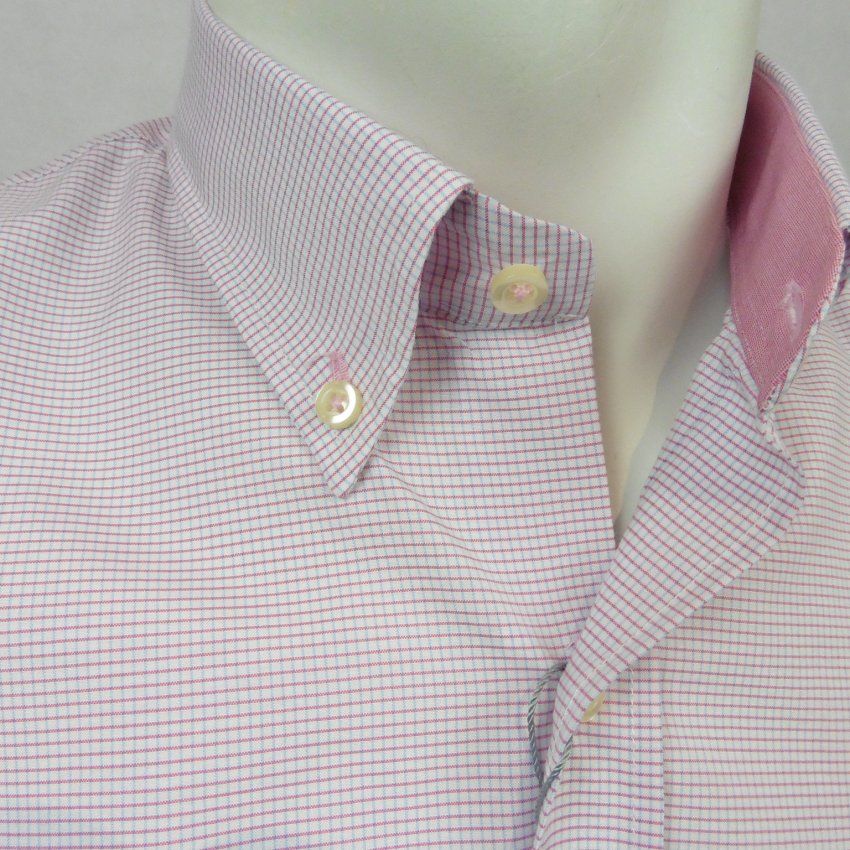 Camisa m/c mini cuadros rosa azul de VNTO