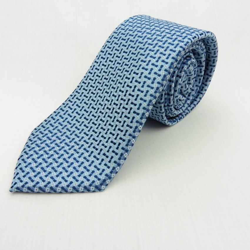Corbata ancha  celeste y azul marino de Boccola
