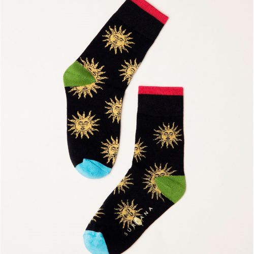Calcetín negro soles de Surkana