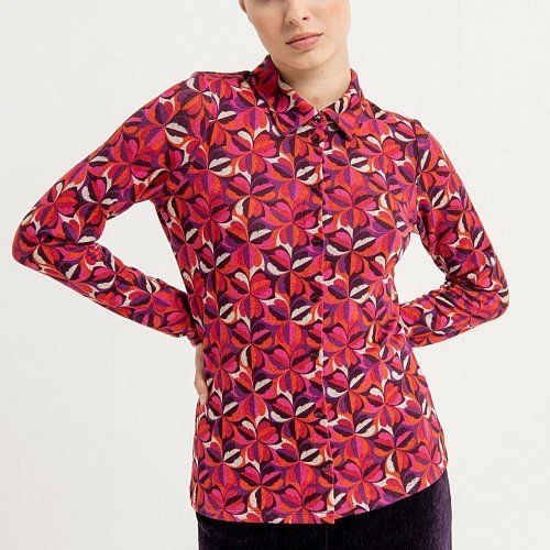 Camisa de punto cálido flores de Surkana