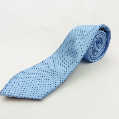 Corbata celeste con mini rombos marino de Boccola Corbata celeste con mini rombos marino de Boccola