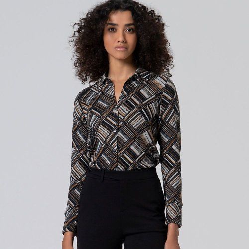 Camisa de punto cálido estampado cuadros de Surkana