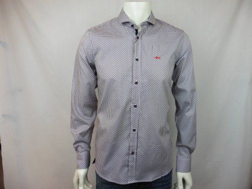 Camisa marrón estampado blanco de Dark & Fish