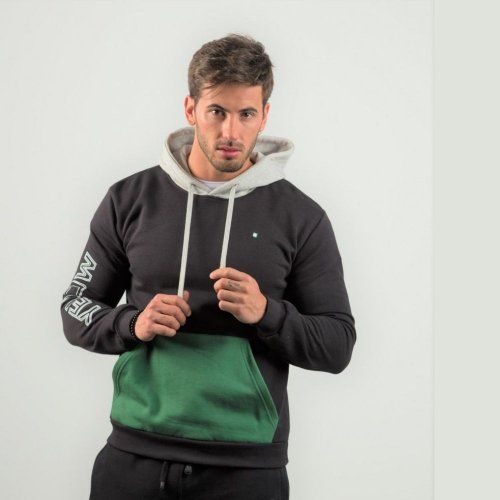 Sudadera azul marino con verde de Yellow Skin
