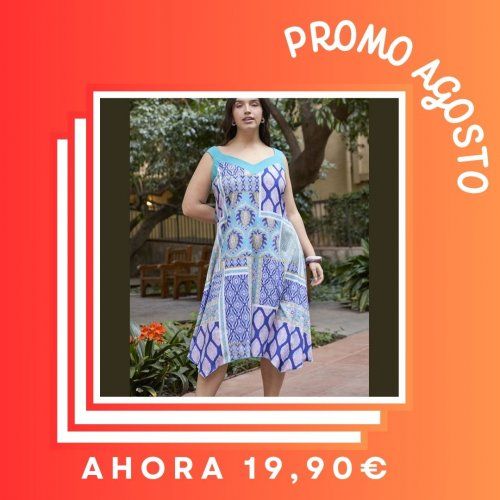 Vestido tirantes picos de SPG Woman