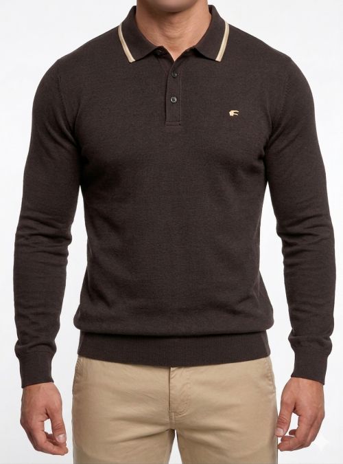 Polo punto relieve gris oscuro de Dos Galgos