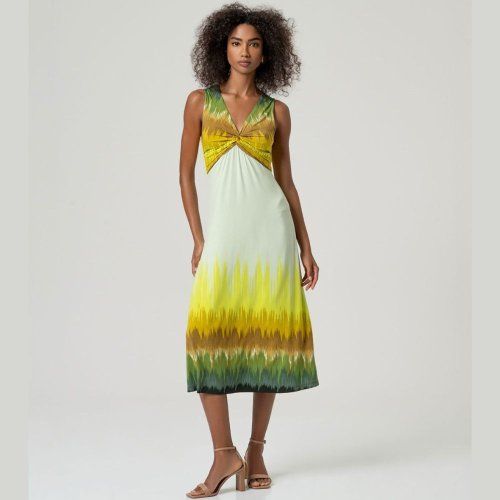 Vestido largo dibujo vertical lima de Surkana