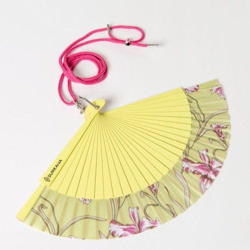Abanico estampado lima de Surkana