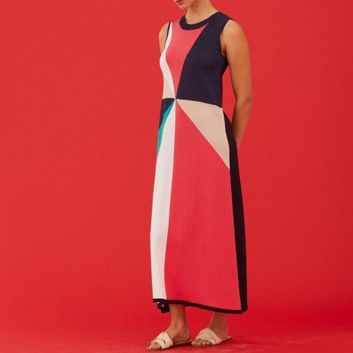Vestido largo colores punto de WNT Collection