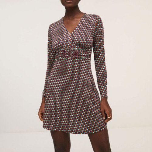 Vestido estampado pequeño berenjena de Surkana