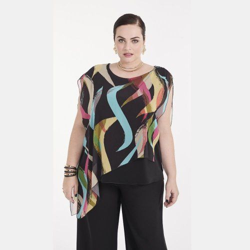 Blusa asimétrica estampada de SPG Woman