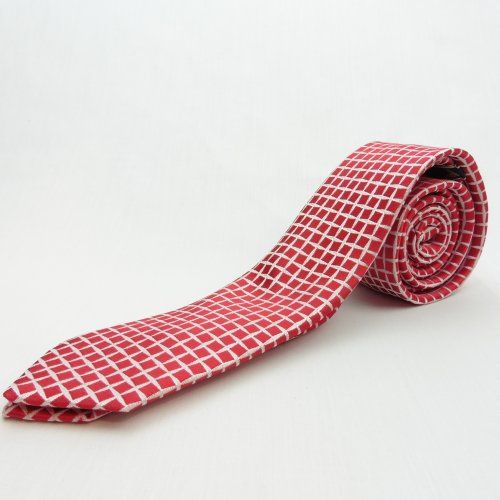 Corbata roja cuadros blancos de Boccola