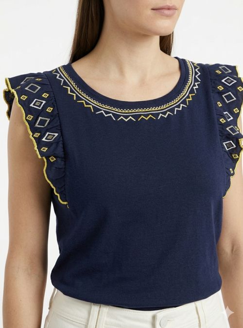 Camiseta algodón azul marino de WNT Collection
