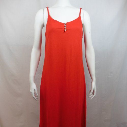 Vestido largo tirantes finos rojo de WNT Collection