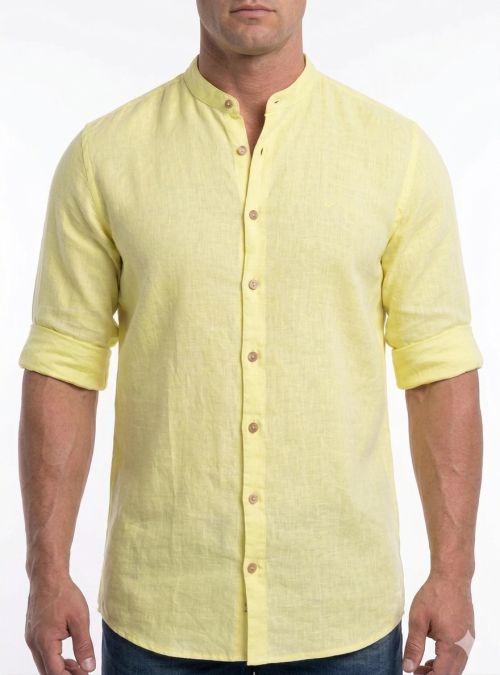 Camisa lino amarilla de Yellow Skin