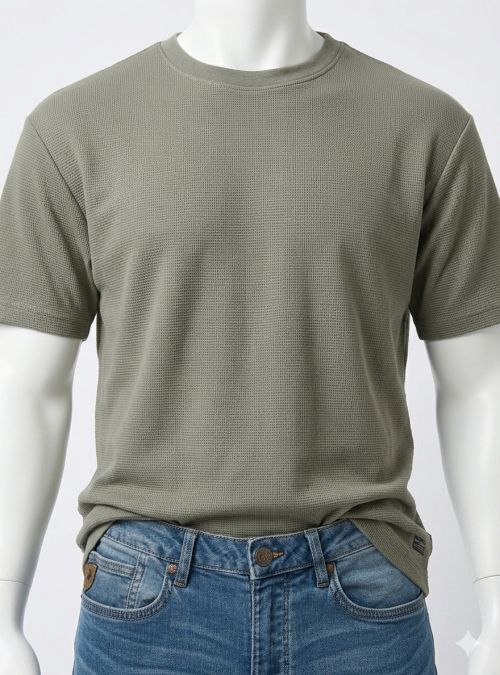 Camiseta verde tejido relieve de Lois