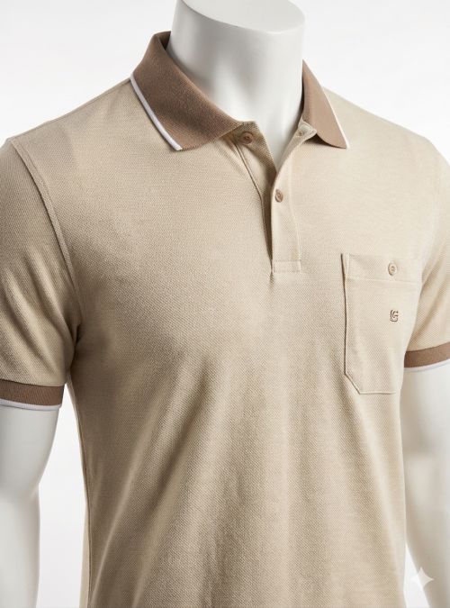 Polo beige mini dibujo de G54