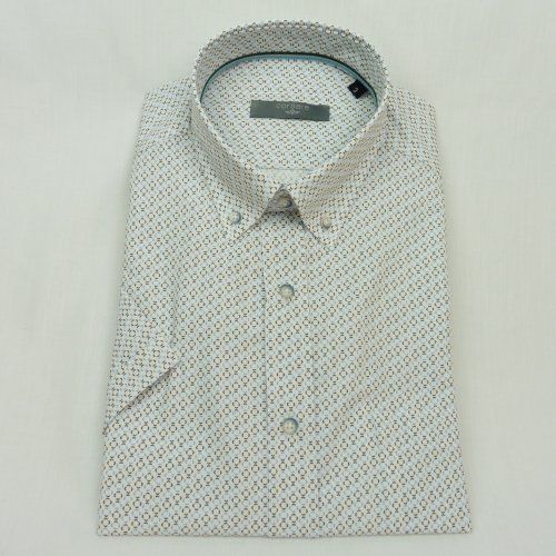 Camisa dibujo pequeño marrón y azul de Corsare