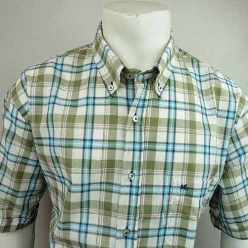 Camisa m/c cuadros verdes de VNTO