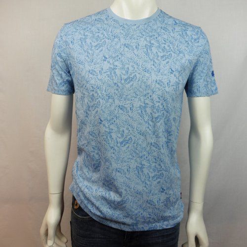 Camiseta azul estampada de Dos Galgos