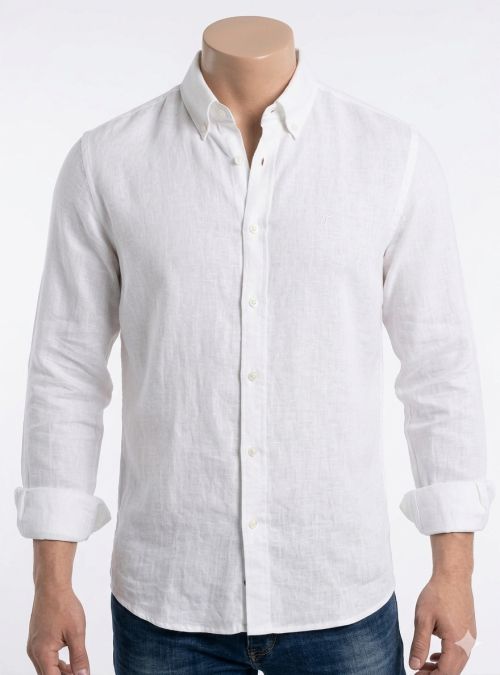 Camisa lino blanca de Dos Galgos