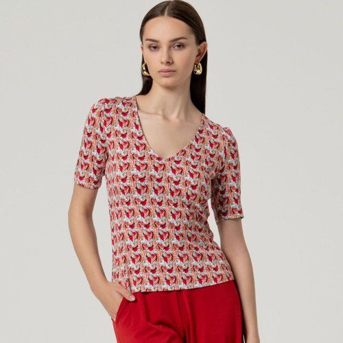 Camiseta estampado rojo de Surkana