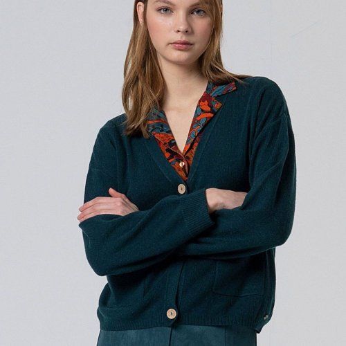 Chaqueta tricot oversize verde de Surkana