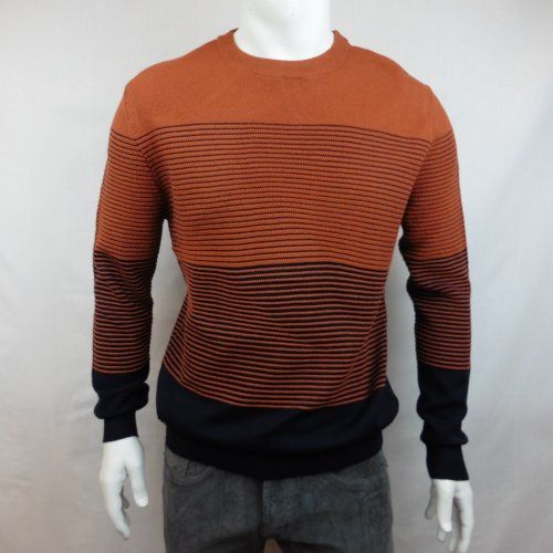 Jersey naranja rayas marino de Dark & Fish