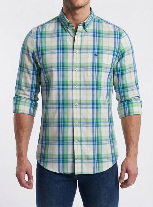Camisa cuadros verdes de Dos Galgos
