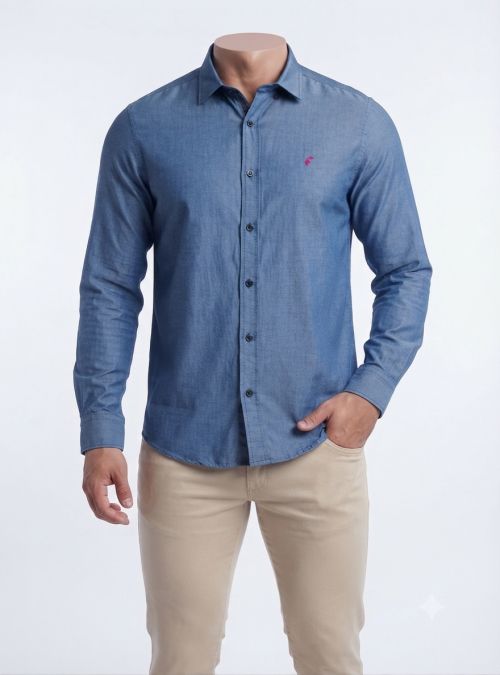 Camisa mil rayas azul tinta de Dos Galgos