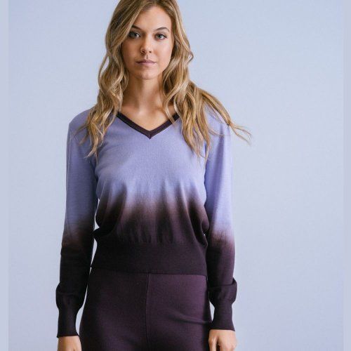 Jersey lila berenjena degradé de WNT Collection