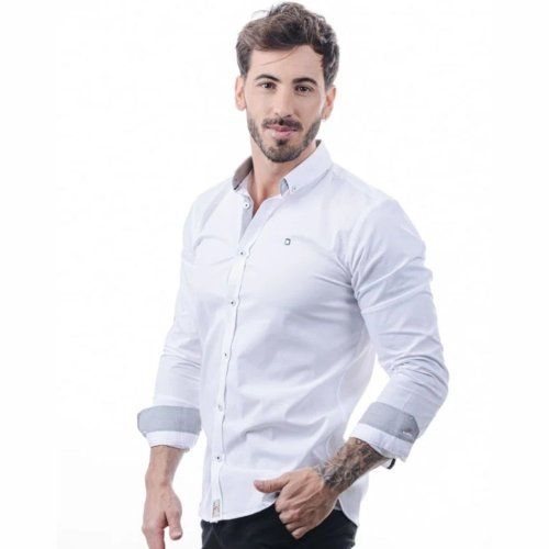 Camisa blanca vivo gris de Yellow Skin