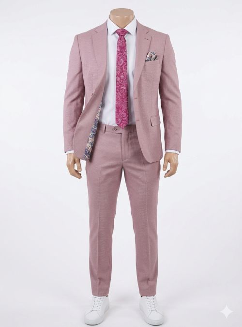 Traje rosa mini dibujo de Alexander & Co.