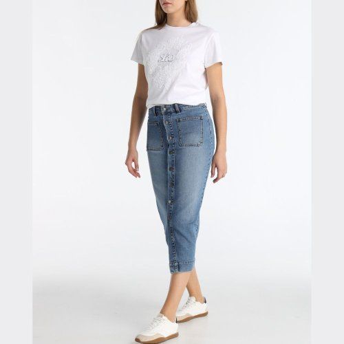 Falda vaquera larga botones de Lois