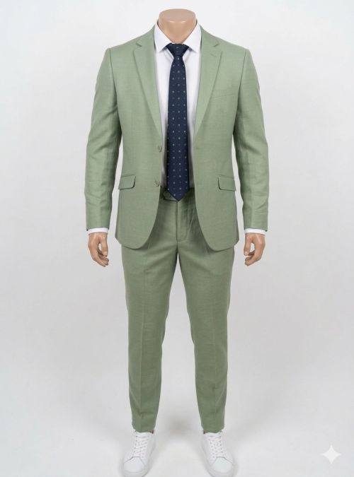 Traje verde jaspe de Alexander & Co.