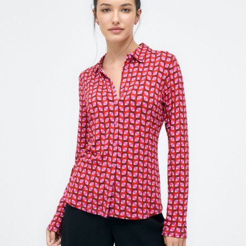 Camisa rombos fucsia de Surkana