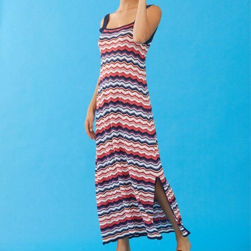 Vestido largo zigzag punto de WNT Collection