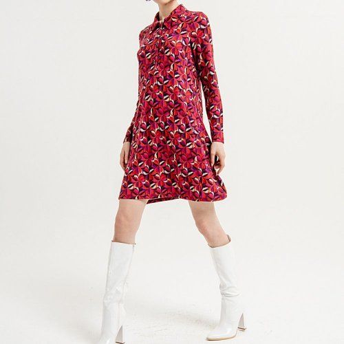 Vestido punto cálido flores de Surkana