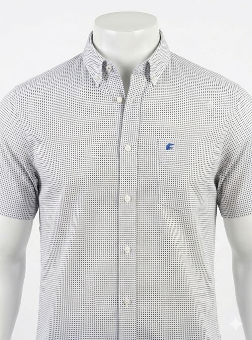 Camisa mini cuadros negro y azulon de Dos Galgos