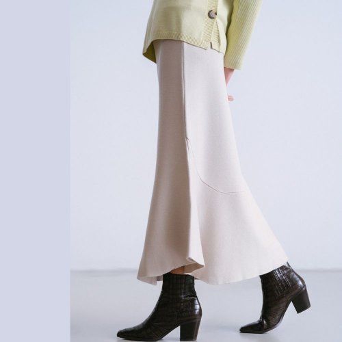 Falda de punto marrón de WNT Collection