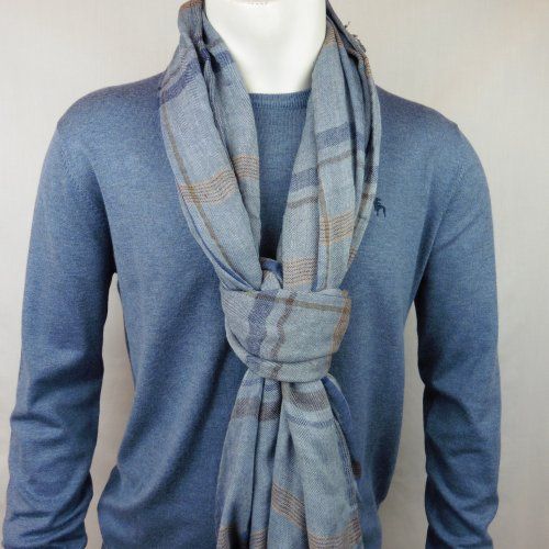 Foulard fino cuadros azul de Boccola
