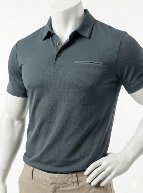 Polo azul mini dibujo TECH FIT de Dos Galgos