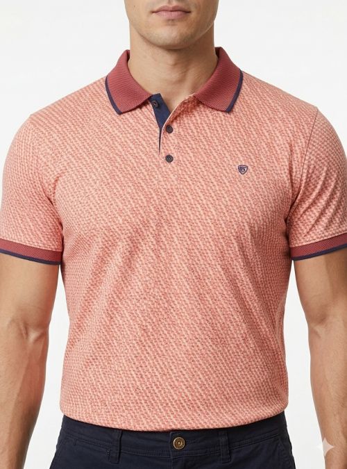 Polo zig zag mini dibujo salmón de Tomé