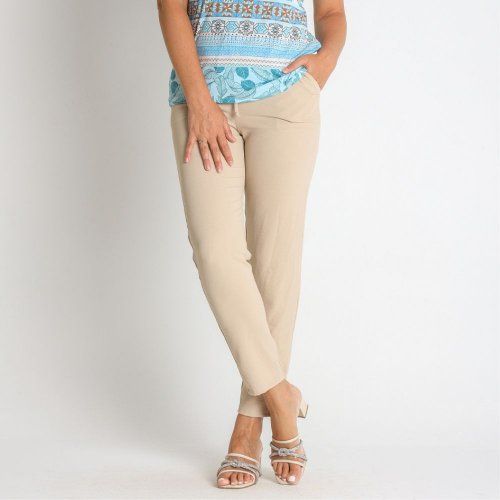 Pantalón fluido beige de Lourdes Castillo