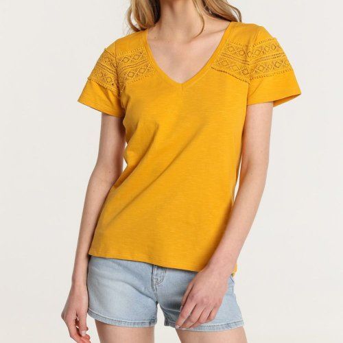 Camiseta ocre ganchillo de Lois