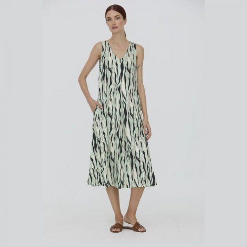 Vestido largo estampado de punto de WNT Collection