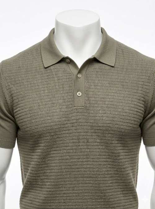 Polo punto algodón verde de Dos Galgos